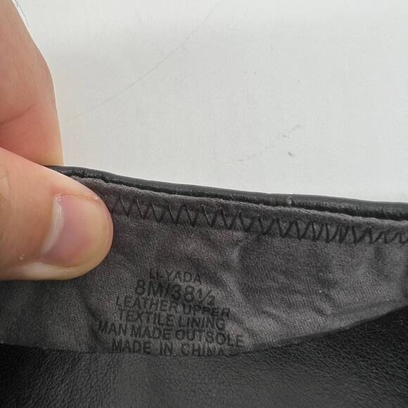 Lori Goldstein Collection Slip On Size 8 M Leather Flat with Elastic Black - Picture 4 of 10